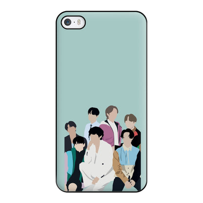 Blue K-Pop Band Members Phone Case for iPhone 5 / 5s / SE 2016