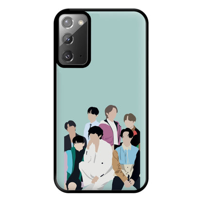 Blue K-Pop Band Members Phone Case for Galaxy Note 20 Ultra