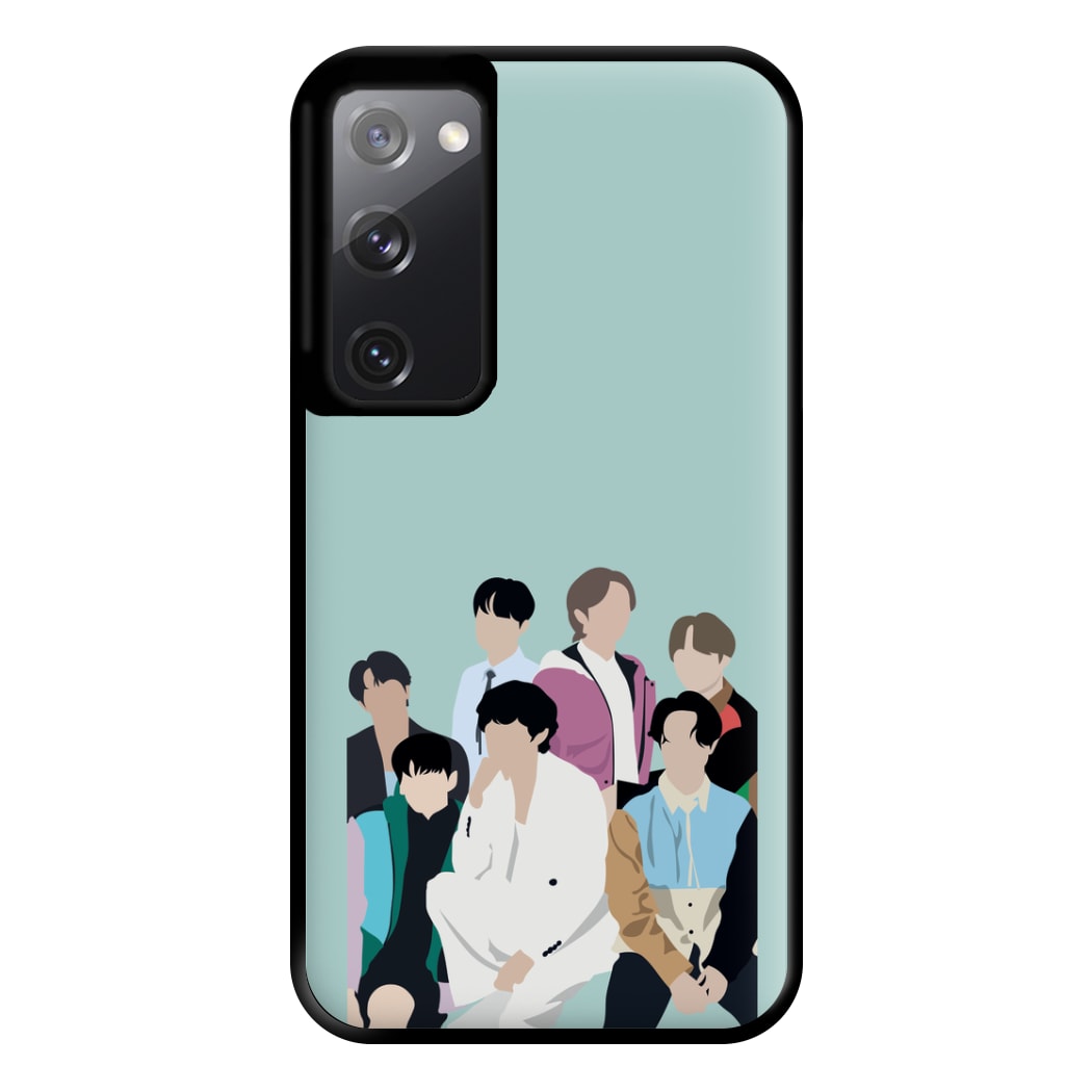 Blue K-Pop Band Members Phone Case for Galaxy S20FE