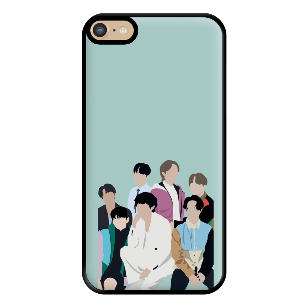 Blue K-Pop Band Members Phone Case for iPhone 6 Plus / 7 Plus / 8 Plus