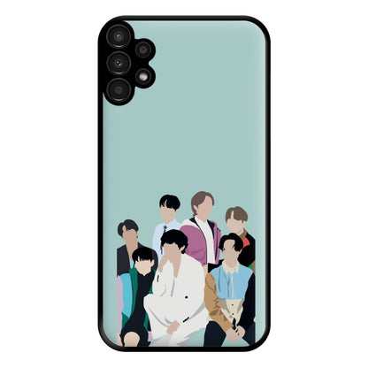 Blue K-Pop Band Members Phone Case for Galaxy A13