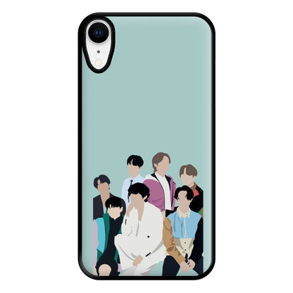 Blue K-Pop Band Members Phone Case for iPhone XR