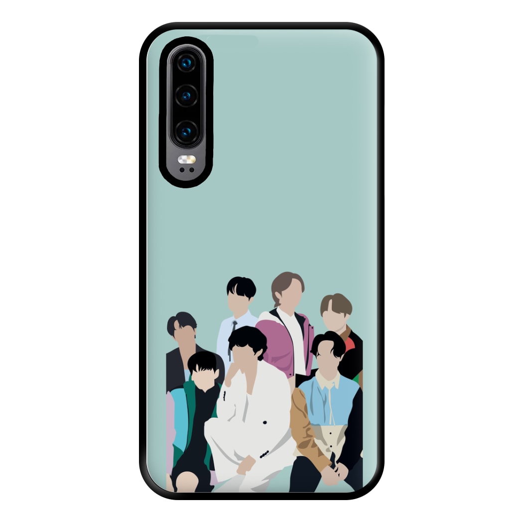 Blue K-Pop Band Members Phone Case for Huawei P30