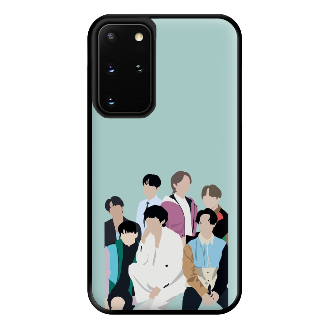 Blue K-Pop Band Members Phone Case for Galaxy S20 Plus