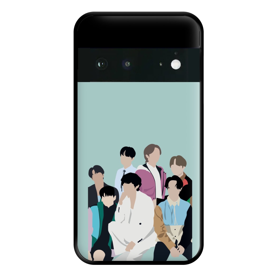 Blue K-Pop Band Members Phone Case for Google Pixel 6a