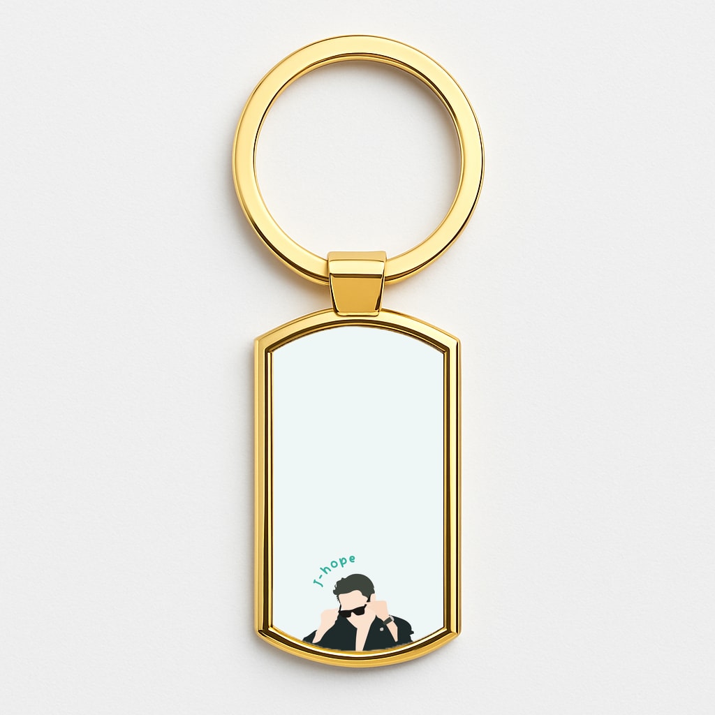 J-Hope Glasses - K Pop Gold Keyring
