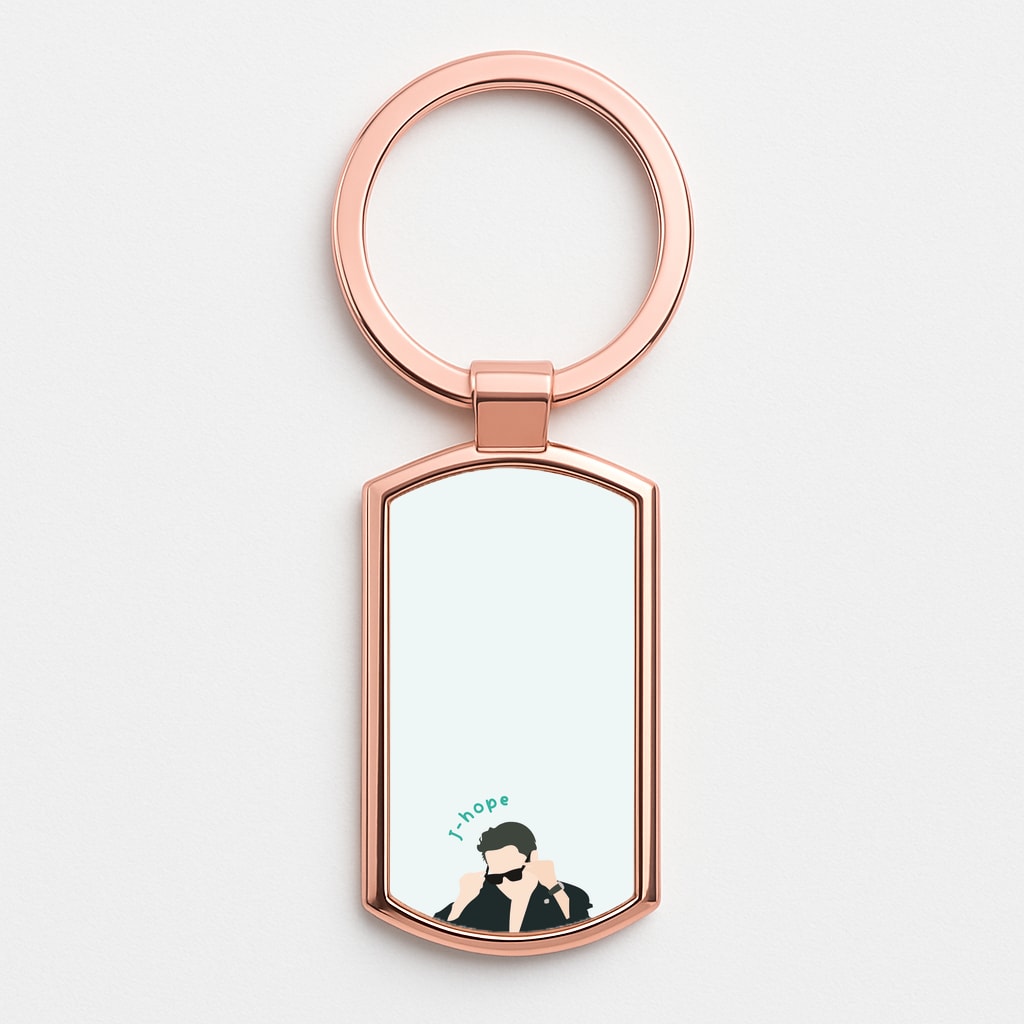 J-Hope Glasses - K Pop Rose Gold Keyring