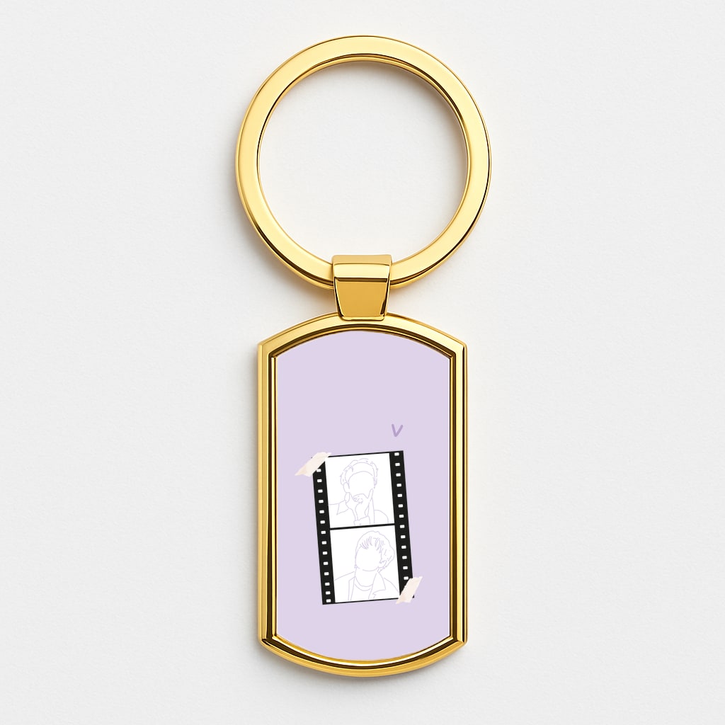 V - BTS Gold Keyring