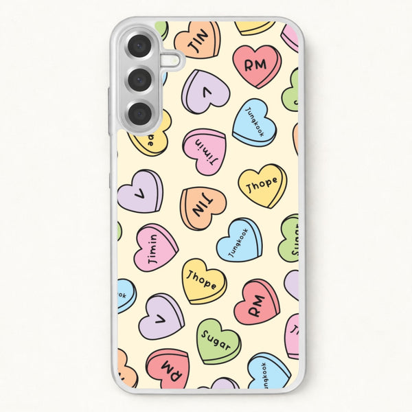 K-Pop Band Members Love Hearts Pattern Phone Case for Galaxy A57
