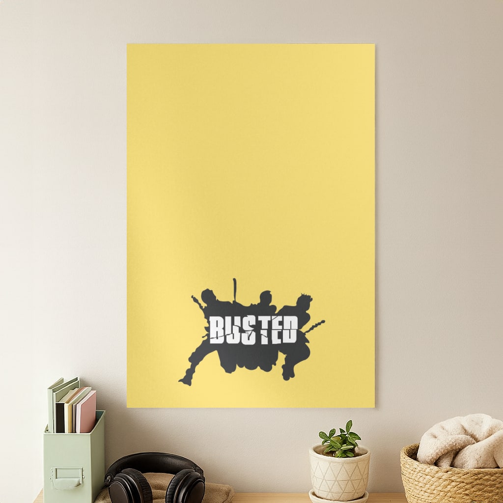 Splatter Text - Bust Band Poster