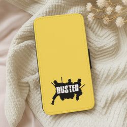 Splatter Text - Bust Band Wallet Phone Case