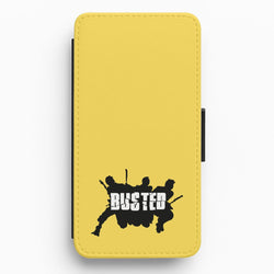 Splatter Text - Bust Band Flip / Wallet Phone Case