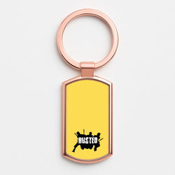 Splatter Text - Bust Band Rose Gold Keyring
