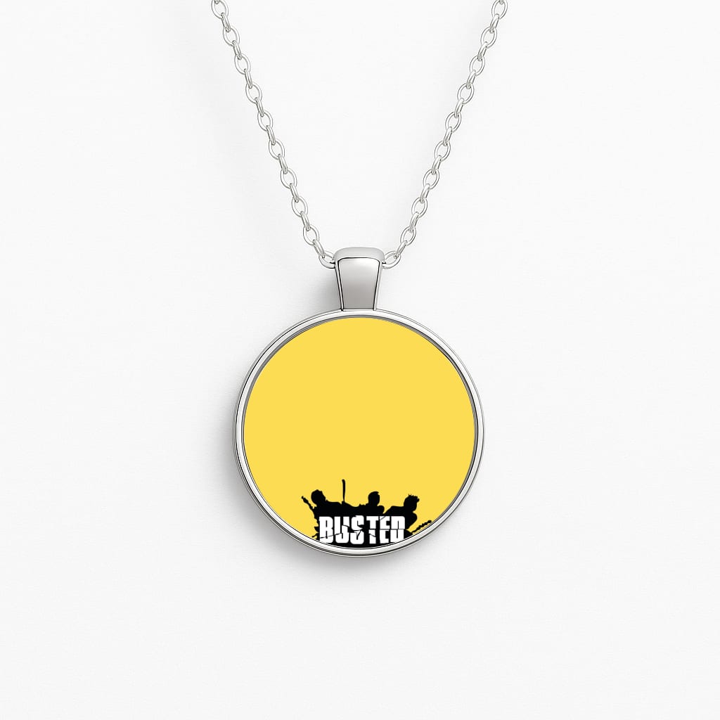 Splatter Text - Bust Band Circle Necklace