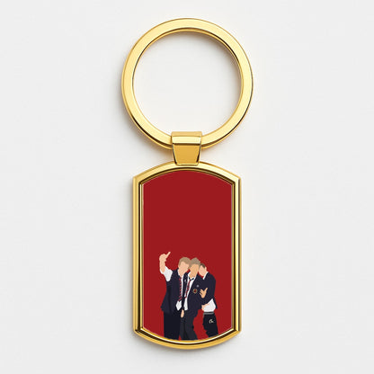School Clothes - Bust Band Gold Keyring