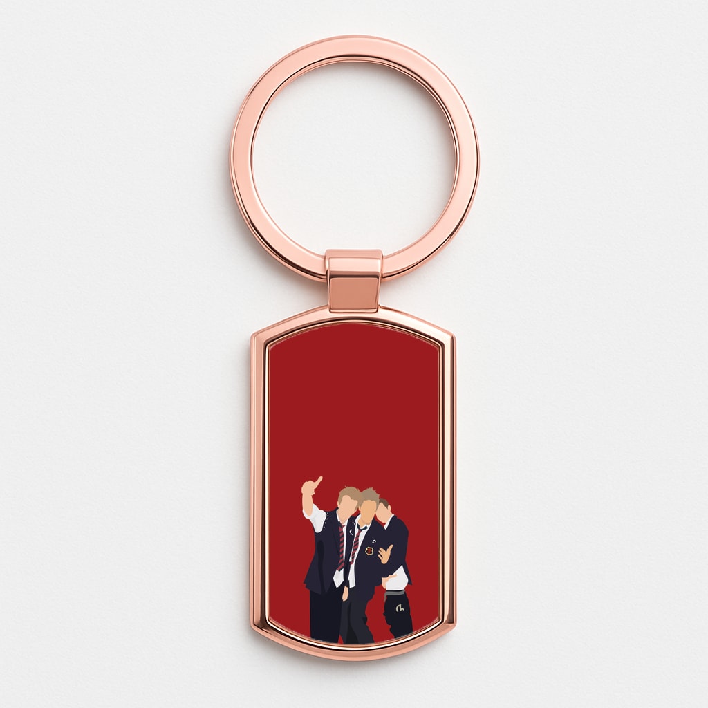 School Clothes - Bust Band Rose Gold Keyring