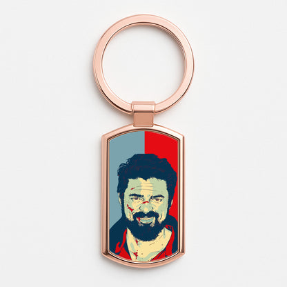 Billy Butcher Face Rose Gold Keyring