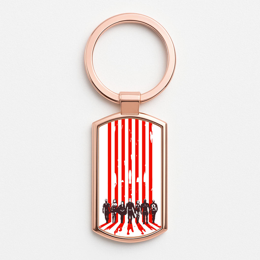 The Seven Silhouettes Rose Gold Keyring