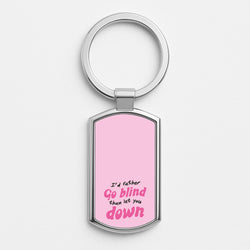 I'd Rather Go Blind Silver Keyring