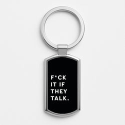 If They Talk Silver Keyring