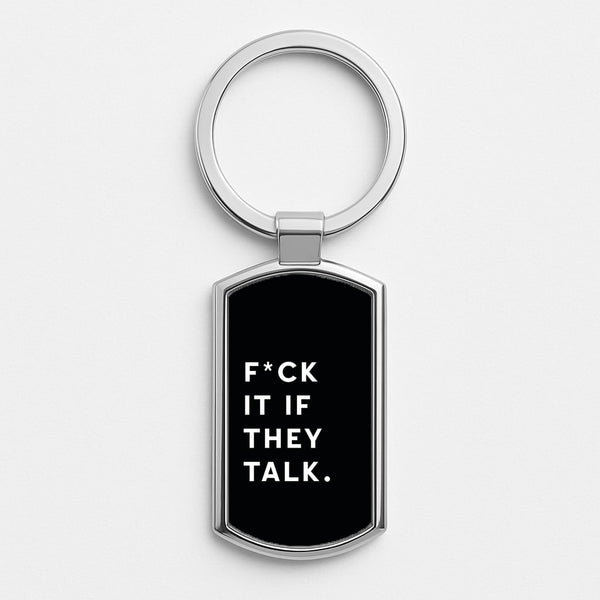 If They Talk Silver Keyring