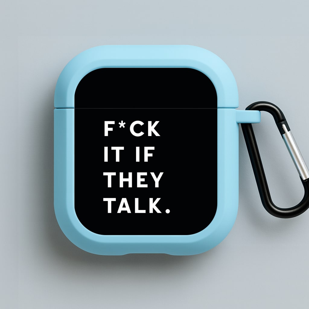 If They Talk Blue AirPods Case