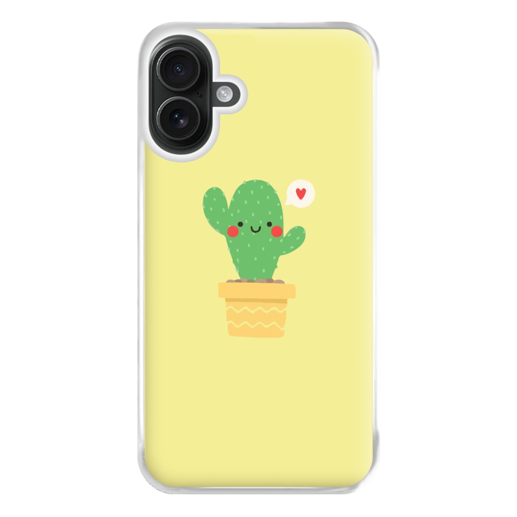 Cute Cactus Phone Case for iPhone 16 Plus