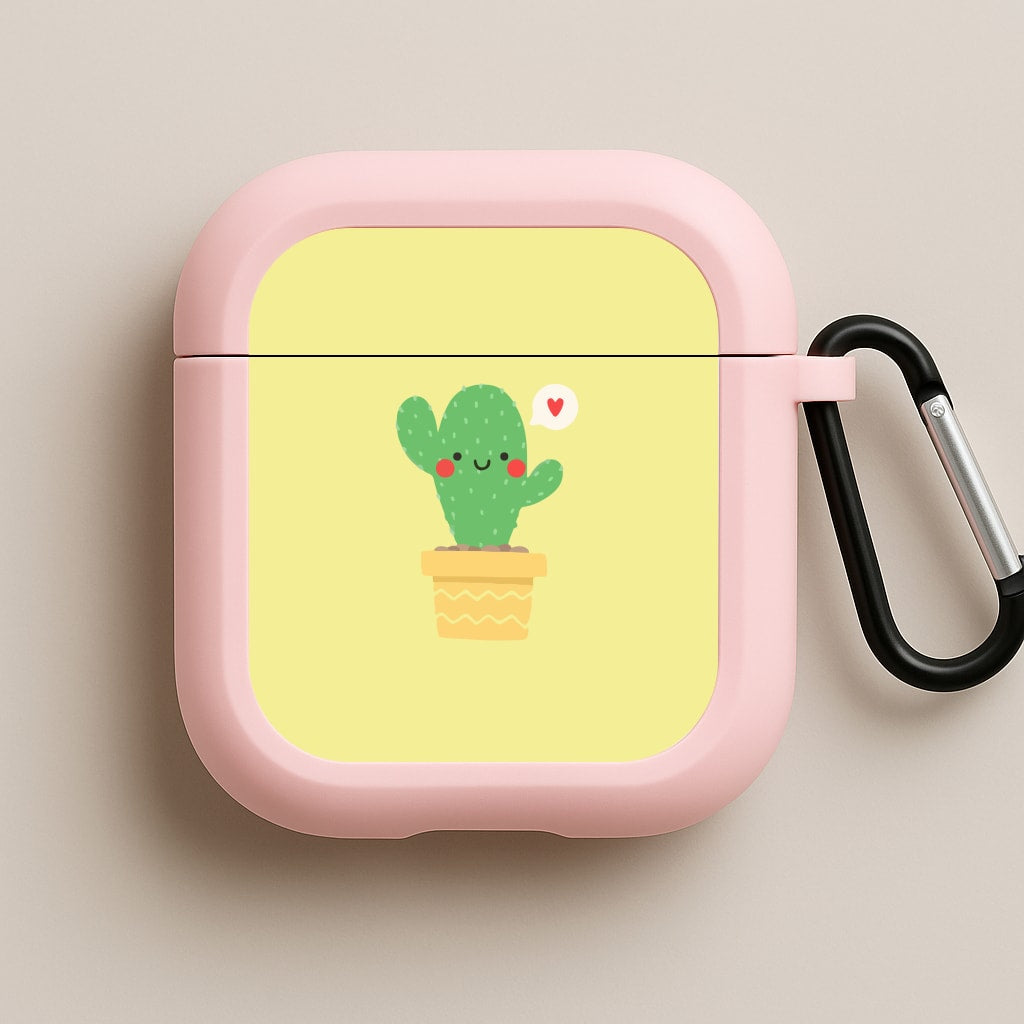 Cute Cactus Pink AirPods Case