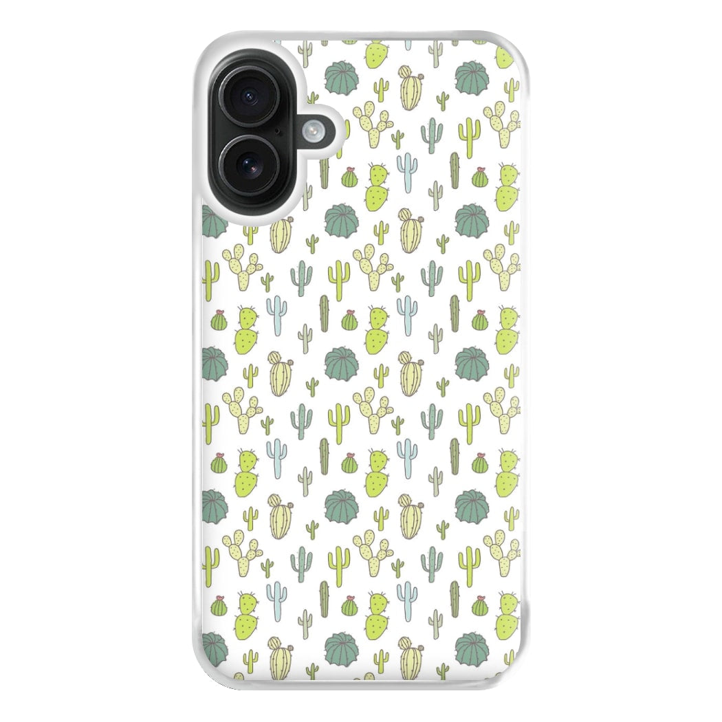 Cactus Pattern Phone Case for iPhone 16 Plus