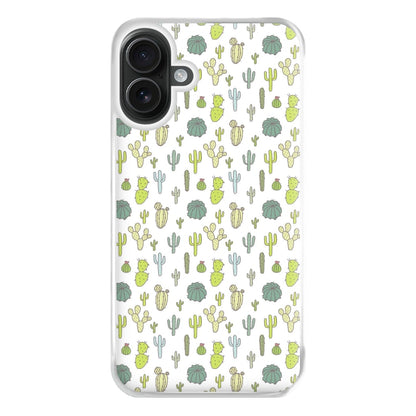 Cactus Pattern Phone Case for iPhone 16 Plus