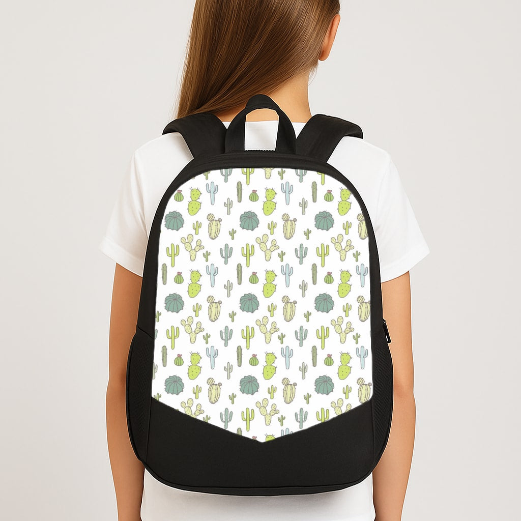 Cactus Pattern Large School Bag