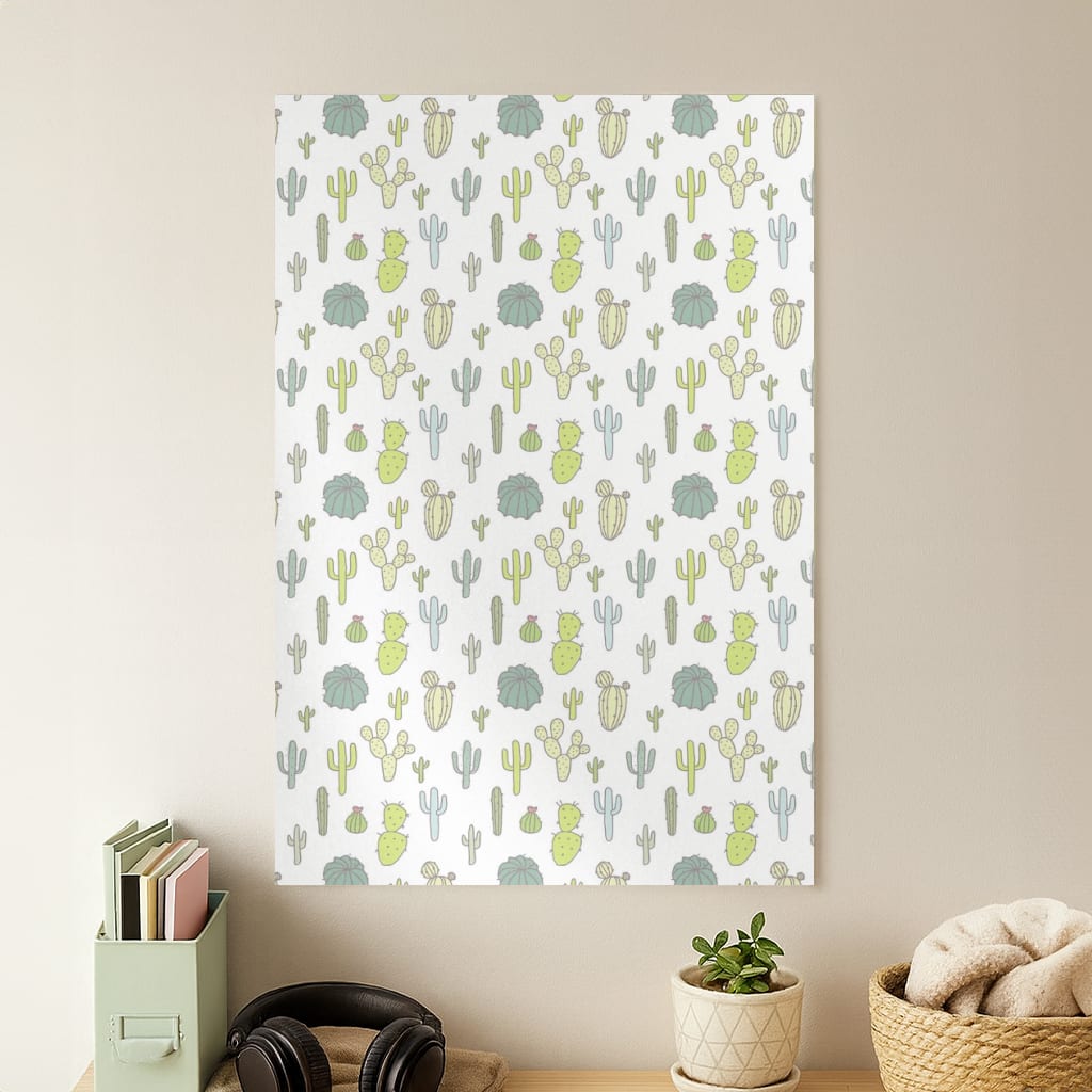 Cactus Pattern Poster