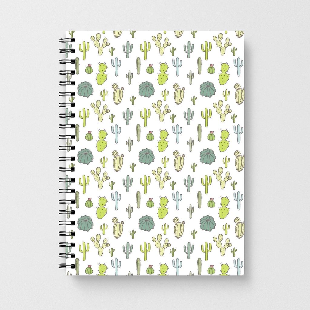 Cactus Pattern Notebook
