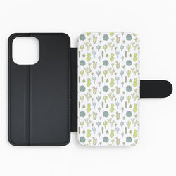 Cactus Pattern Flip Phone Case