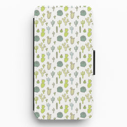 Cactus Pattern Flip / Wallet Phone Case