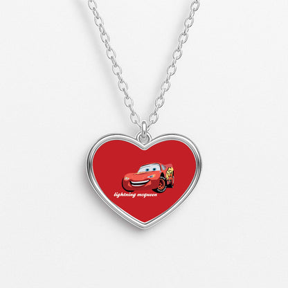 Lightning - Cars Heart Necklace