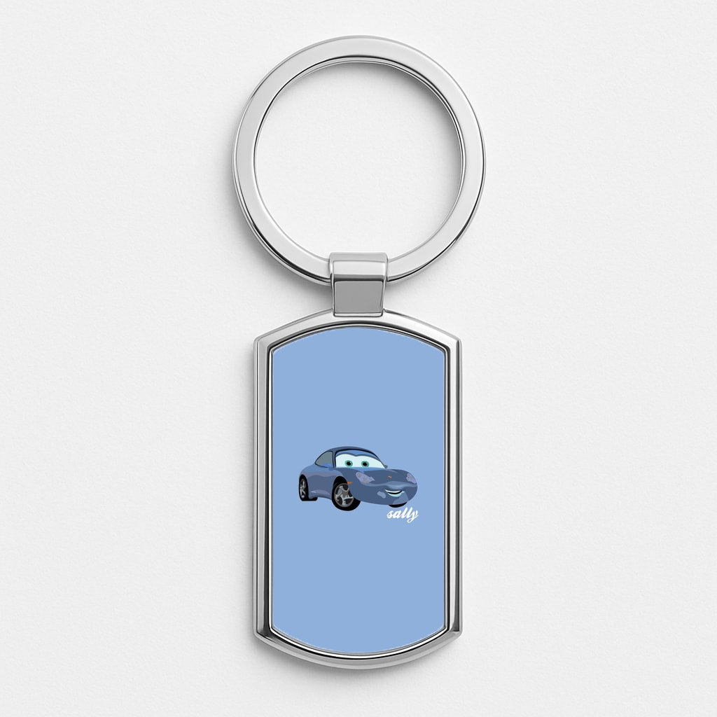 Sally - Cars Silver Keyring