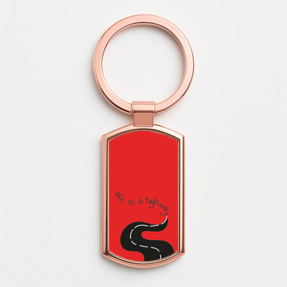 Life Is A Highway - Cars Rose Gold Keyring