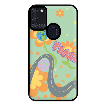 Peace - Cars Phone Case for Galaxy A21s