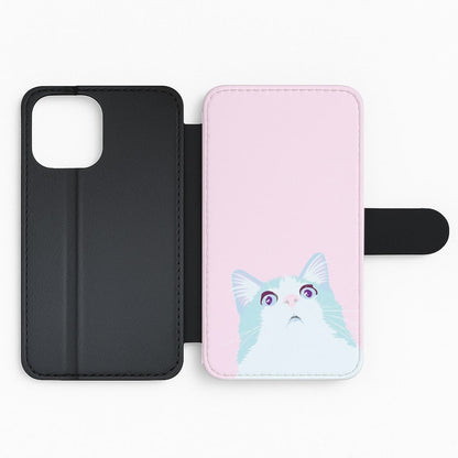 Curious Cat Flip Wallet Phone Case