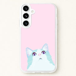 Curious Cat Phone Case for Galaxy S26 Plus