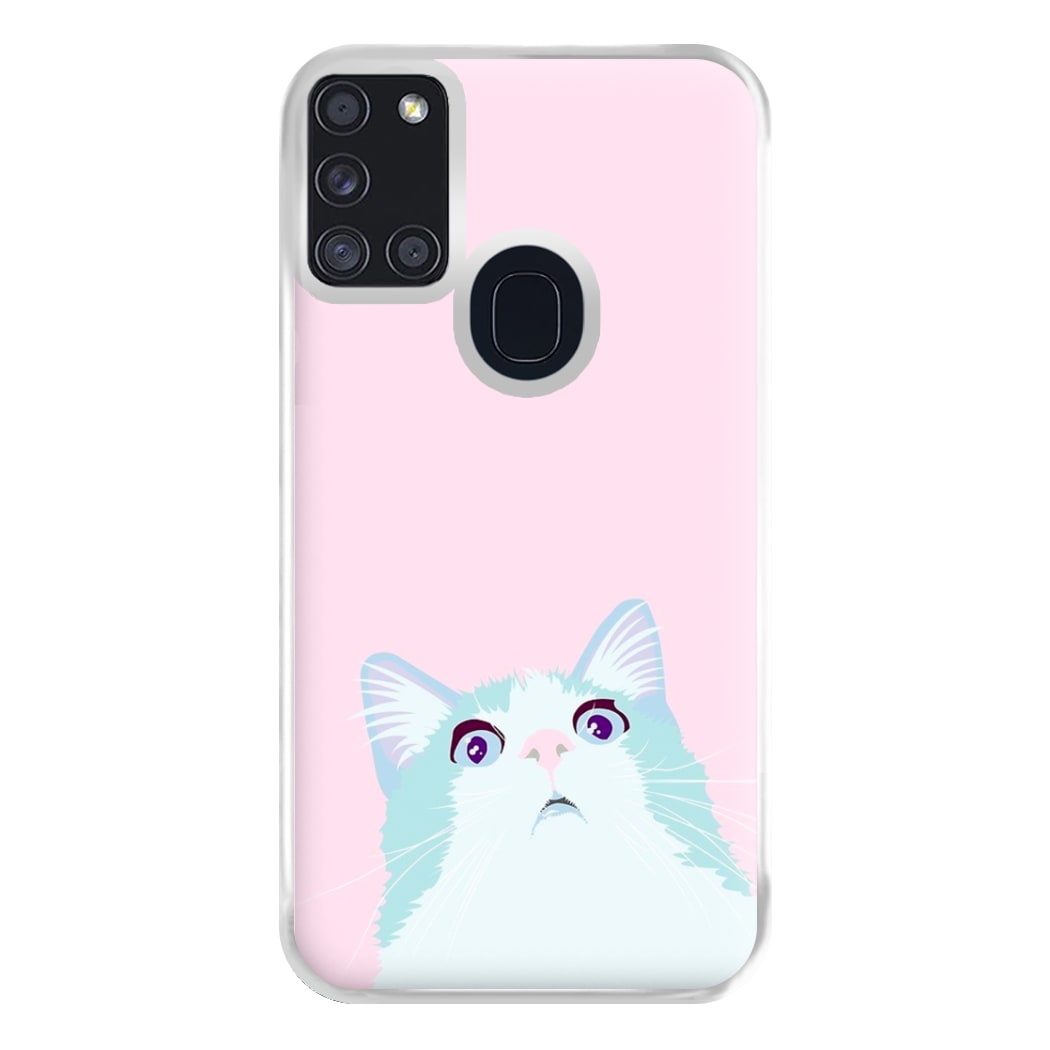 Curious Cat Phone Case for Galaxy A21s