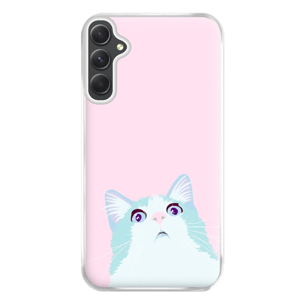 Curious Cat Phone Case for Galaxy A14