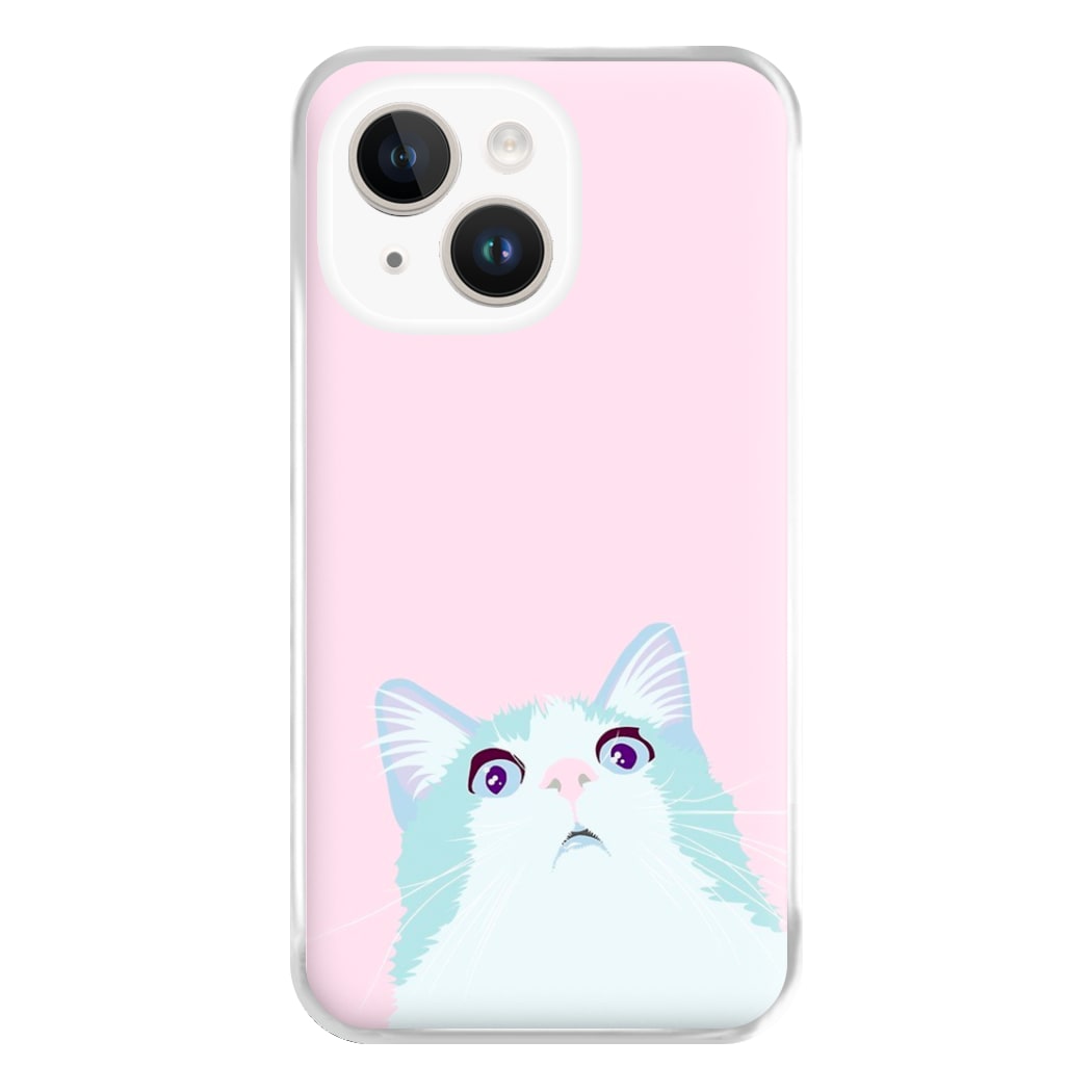 Curious Cat Phone Case for iPhone 14 Plus