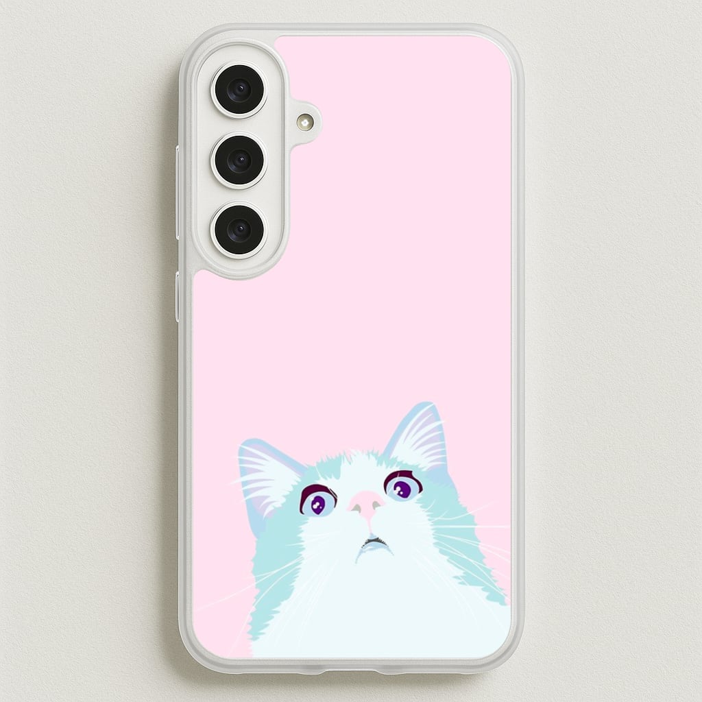 Curious Cat Phone Case for Galaxy S25FE