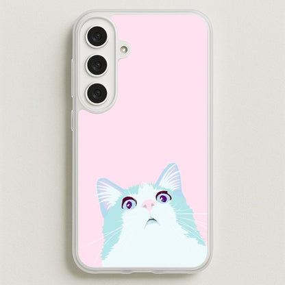 Curious Cat Phone Case for Galaxy S25FE