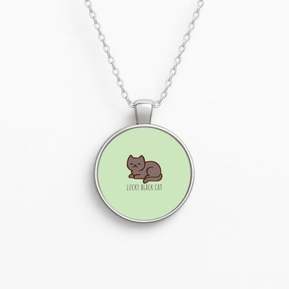 Lucky Black Cat - Cats Circle Necklace