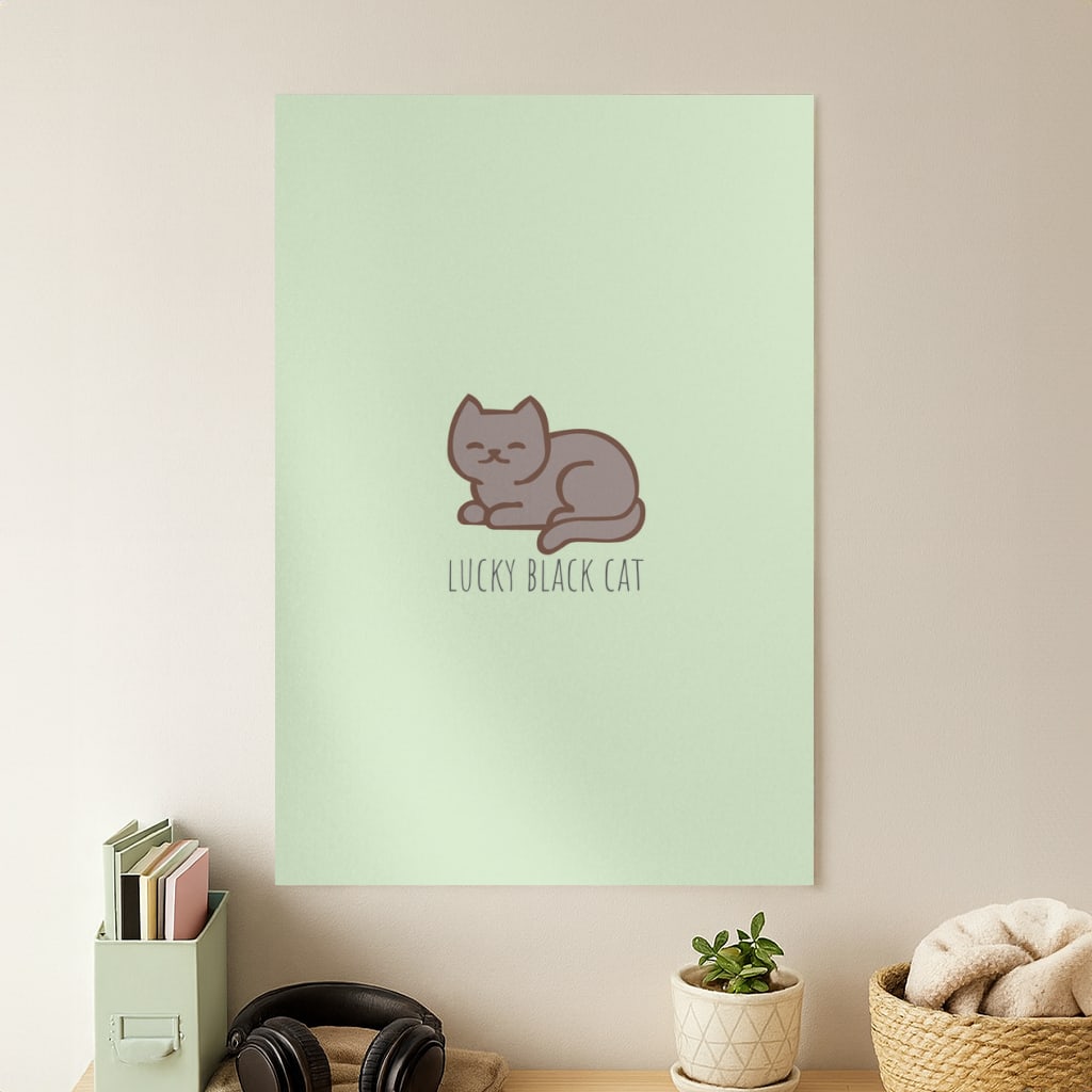 Lucky Black Cat - Cats Poster