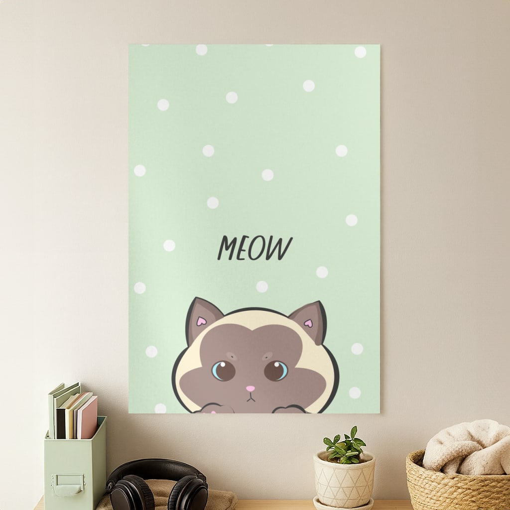 Meow Green - Cats Poster