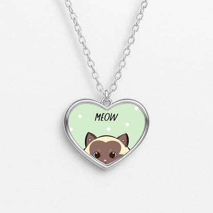 Meow Green - Cats Necklace